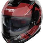 Casco N80-8 Meteor N-com 68 Ngo/rojo Nolan