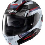 Casco X-1005 Ultra Undercover n-com 43 Bco/Rjo/Azul Nolan